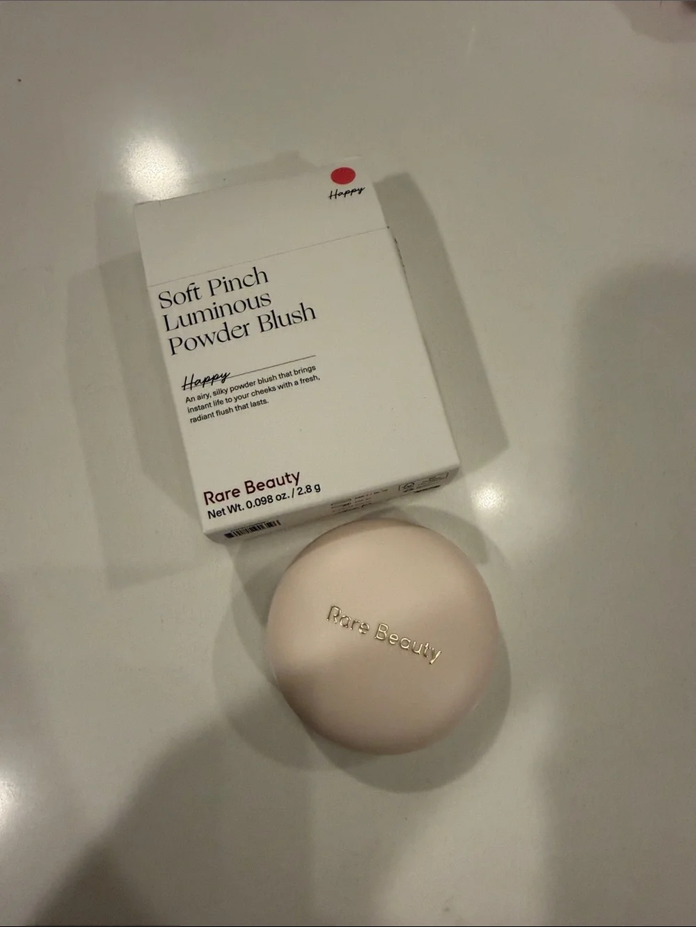 Rare Beauty Soft Pinch Poudre Lumineux Blush — Pink Packaging Accent